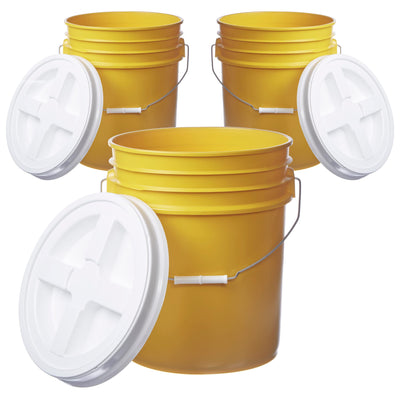 5 Gallon (3 Pack) Bucket With Gamma Seal Lid